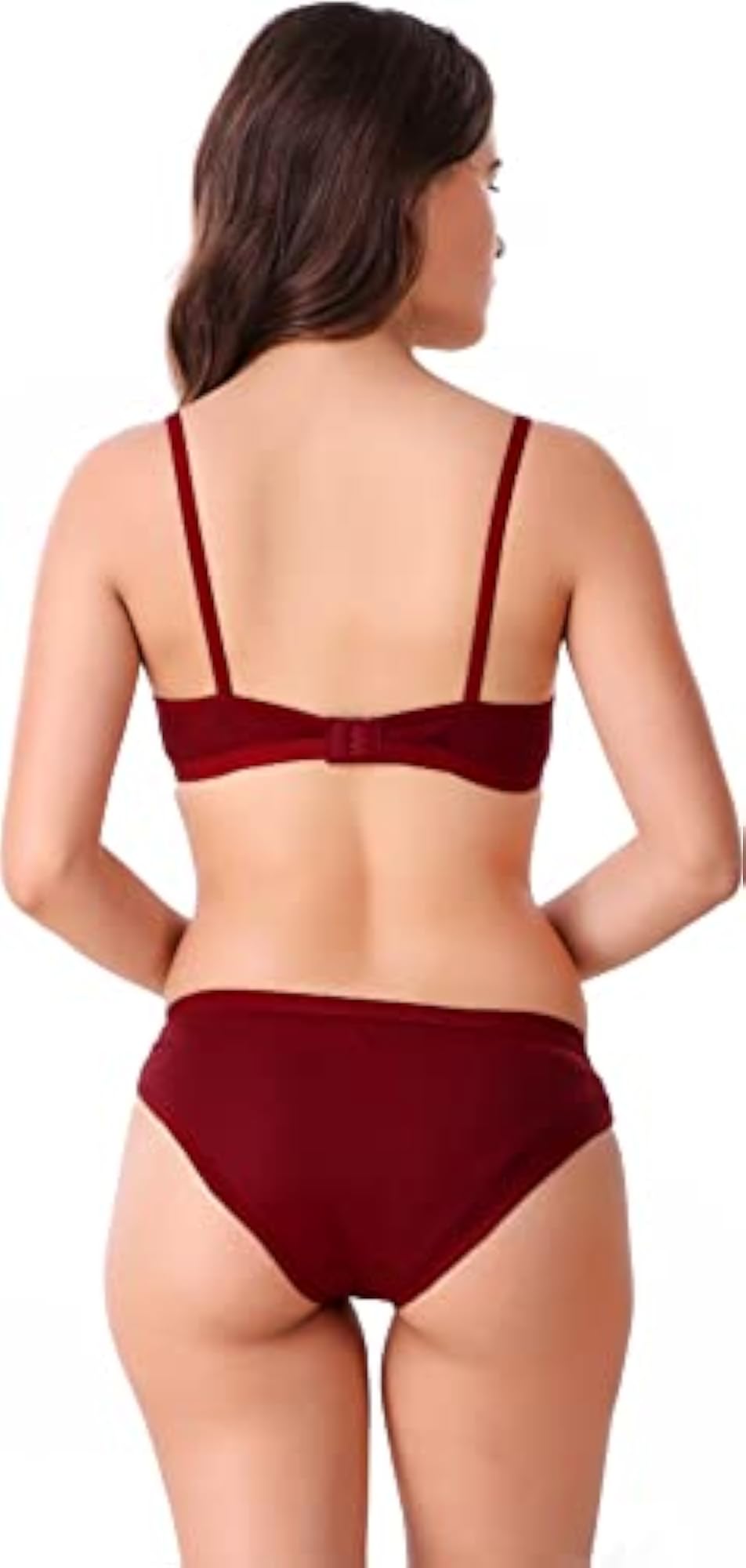 Lace Push Up Underwired Solid Lingerie Set, Classic